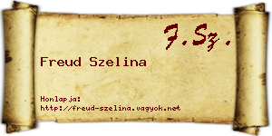 Freud Szelina névjegykártya